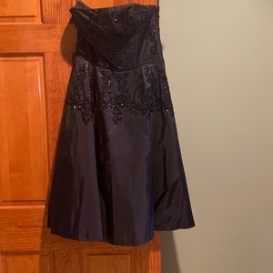 Black dress with embroidery
